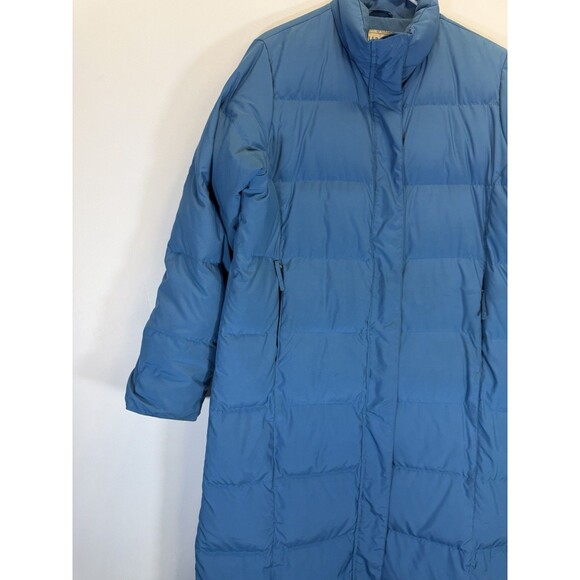 LL BEAN WOMEN CLASSIC PURPLE GOOSE DOWN WINTER WARMER Puffer COAT PARKA Blue L - Picture 2 of 13